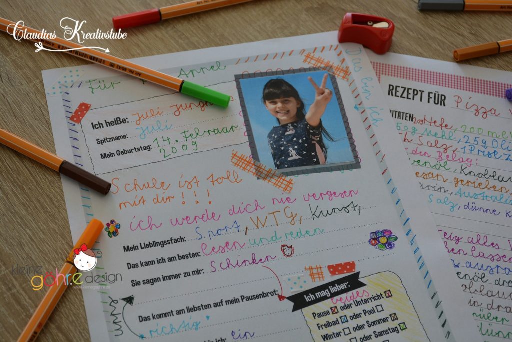 digitale Vorlage "Freundebücher" kleine göhr.e design