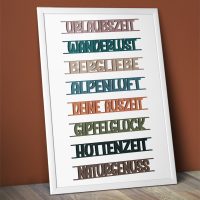 3D-Druck Datei - Klötzchentexte Berge & Co