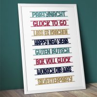 3D-Druck Datei - Klötzchentexte Silvester