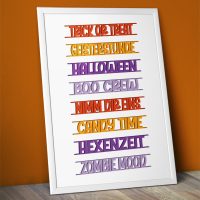 3D-Druck Datei - Klötzchentexte Halloween