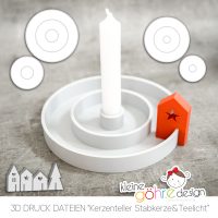 3D-Druck Datei - Kerzenteller