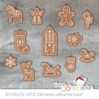3D-Druck Datei - Lebkuchenstadt Elemente