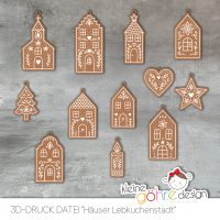 3D-Druck Datei - Lebkuchenstadt Häuser