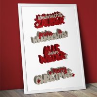 3D-Druck Datei - Team Winter Weihnachten